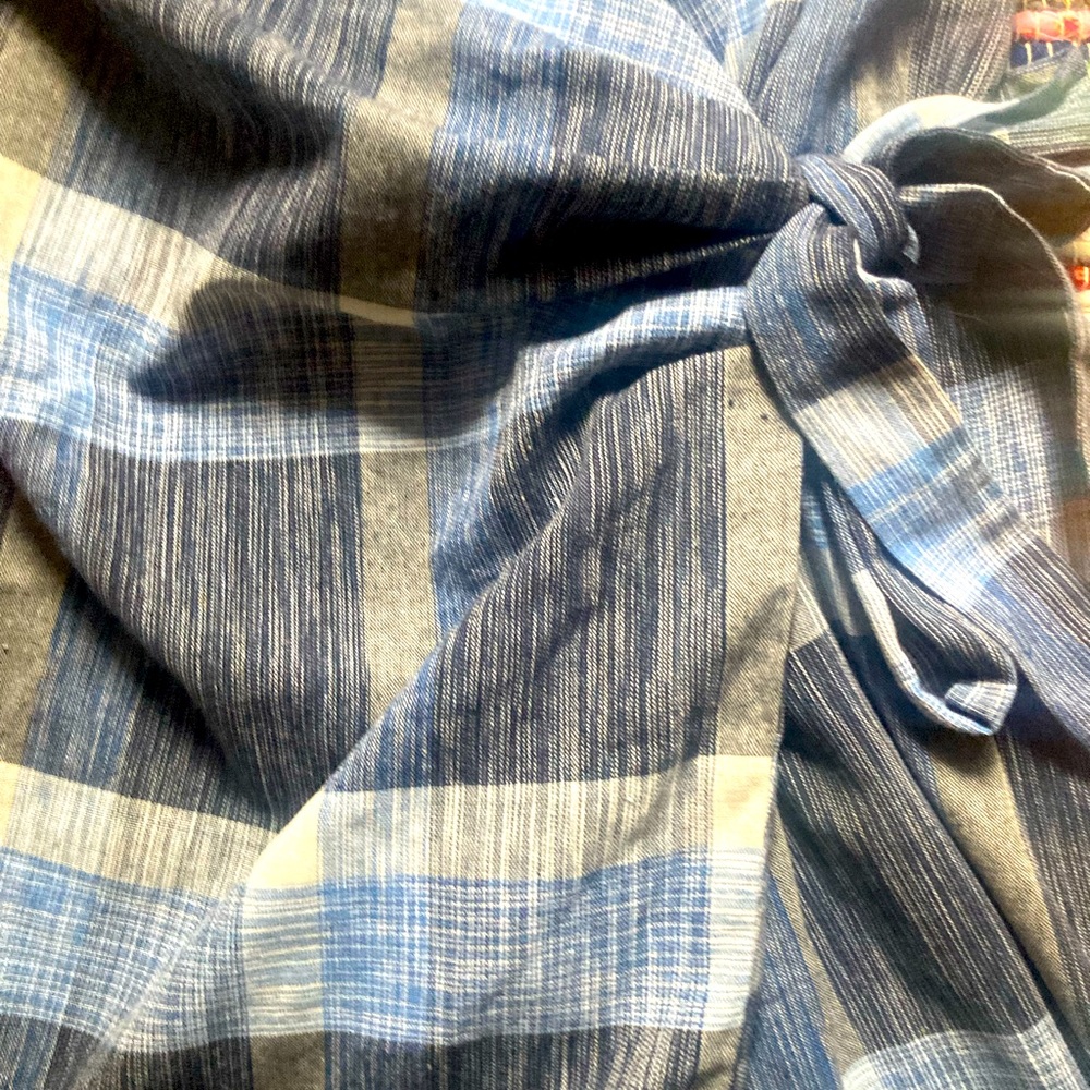 Heartloom blue checkered pattern dress